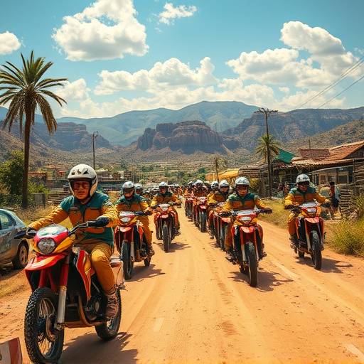 Teams racing through a foreign country in The Amazing Race.