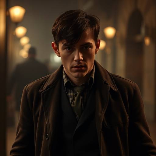 Thomas Shelby walking intensely in Peaky Blinders.